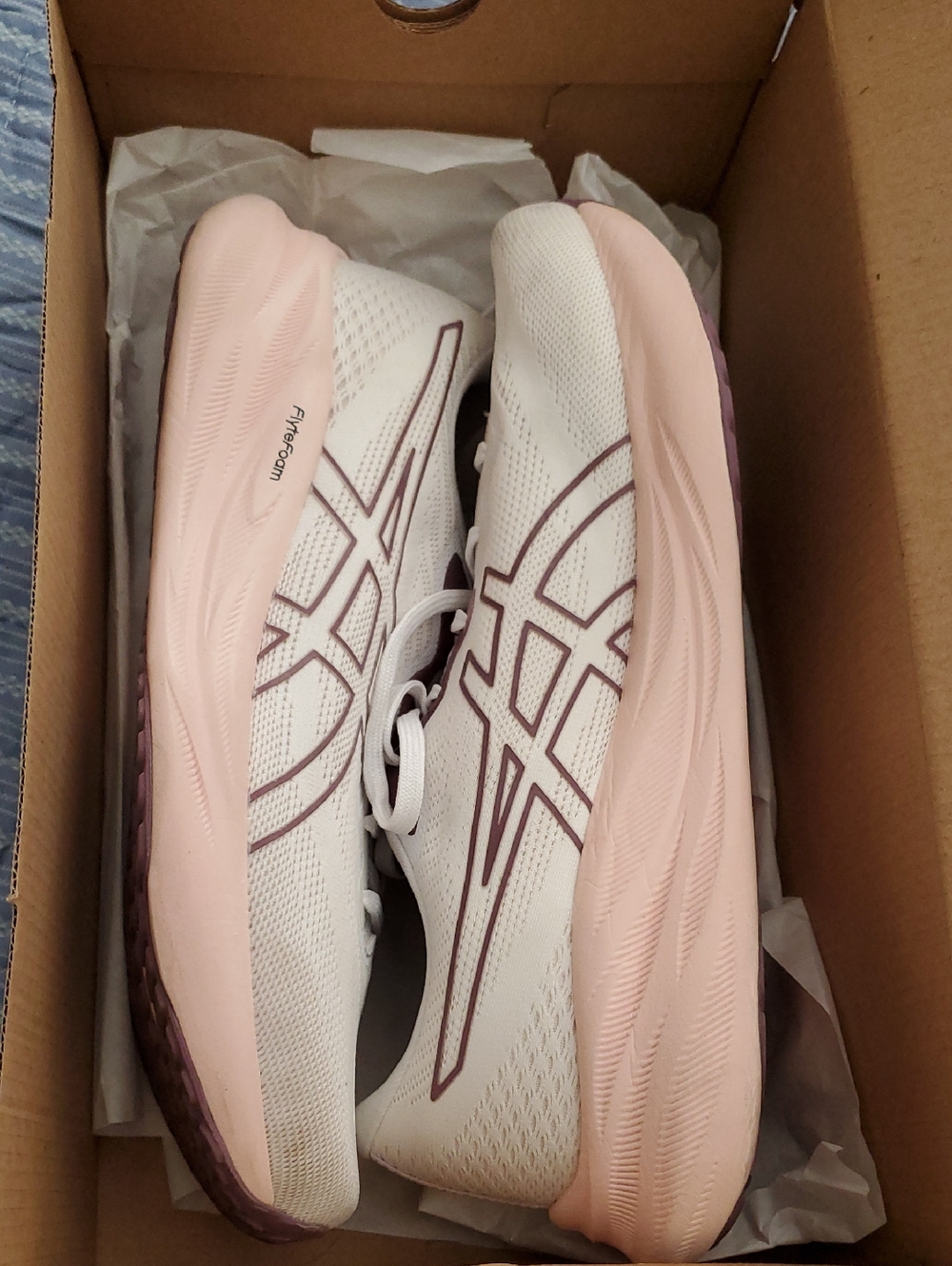 Asics Gel Pulse 15 White & Light Pink Women's Running Shoes Size 11